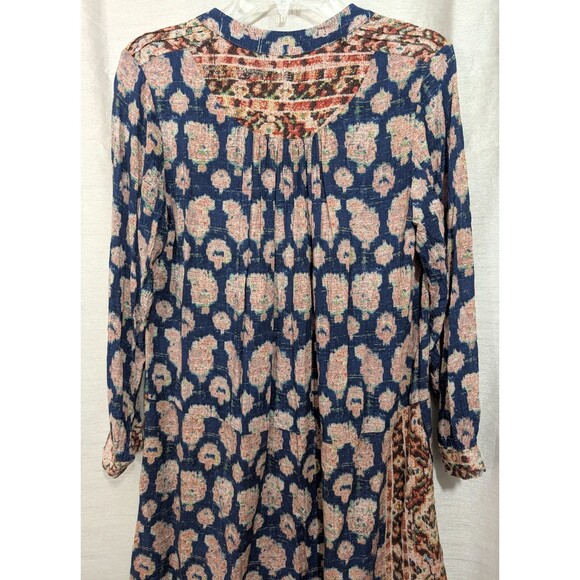 Anthropologie Tiny Paquerette Shirt Dress MEDIUM Pintucked Pleats Button Front - Picture 15 of 16